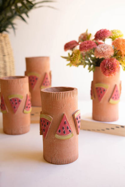 Clay Watermelon Decorative Vase by Rust & Cinder