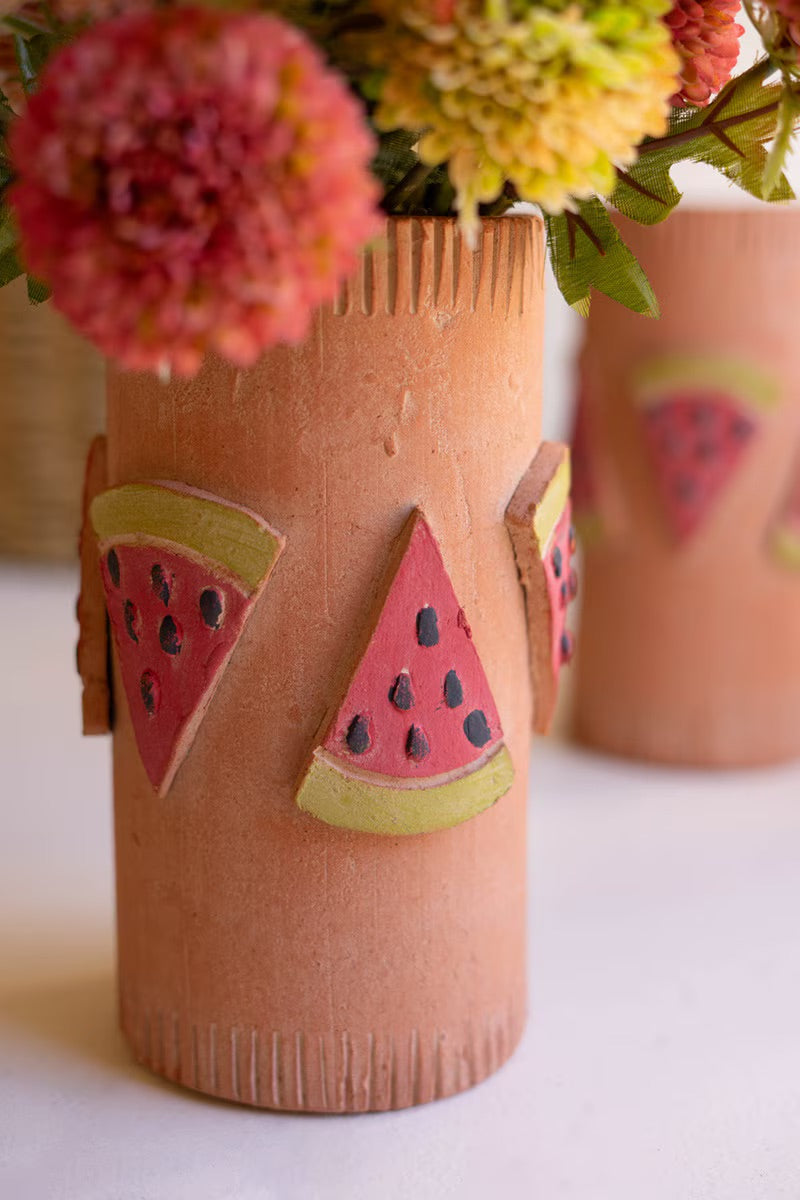 Clay Watermelon Decorative Vase by Rust & Cinder
