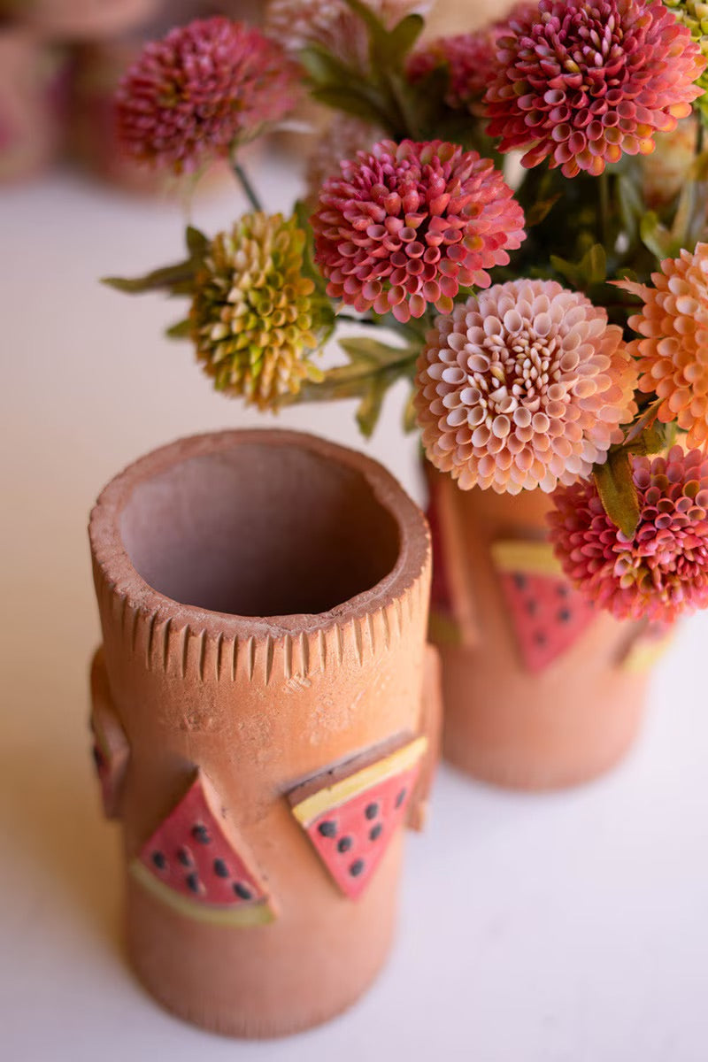 Clay Watermelon Decorative Vase by Rust & Cinder
