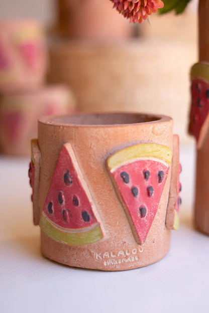 Clay Watermelon Decorative Vase by Rust & Cinder