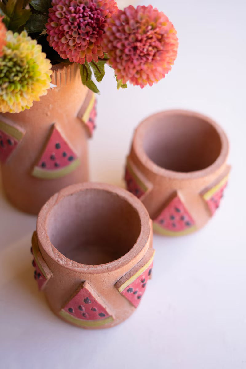 Clay Watermelon Decorative Vase by Rust & Cinder
