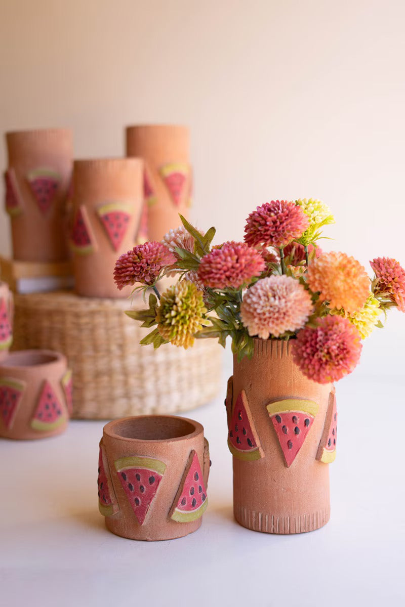 Clay Watermelon Decorative Vase by Rust & Cinder