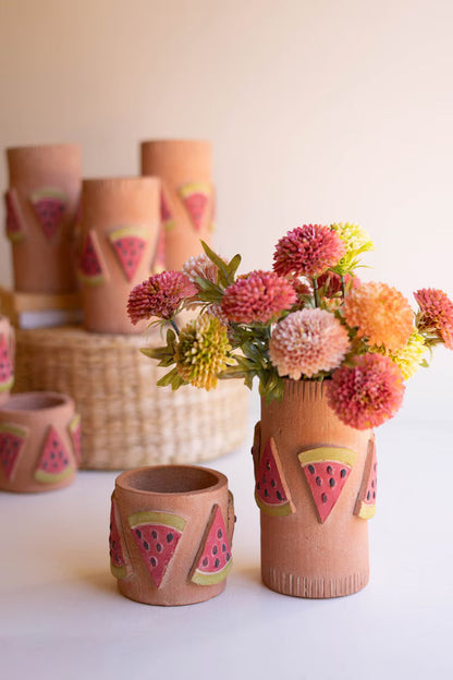Clay Watermelon Decorative Vase by Rust & Cinder
