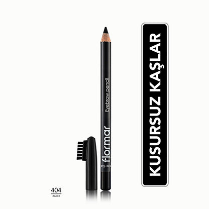 Flormar Eyebrow Pencil - Natural, Long-Lasting Eyebrow Makeup with Built-in Brush by Beauty Care Bag