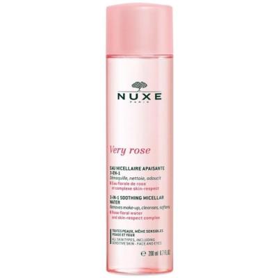 Nuxe Very Rose 3-in-1 Micellar Water for Makeup Removal - Gentle, Natural Skincare for Dry Skin, 6.76 fl oz by Beauty Care Bag
