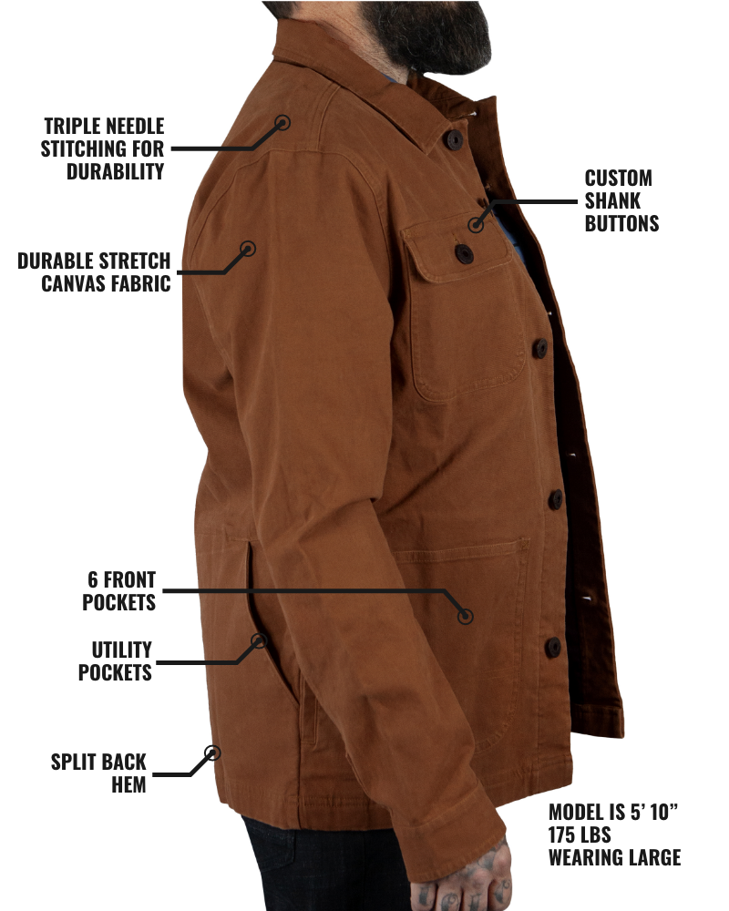 Heston Chore Coat - Black by Off The Grid Surplus