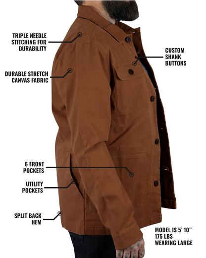 Heston Chore Coat - Black by Off The Grid Surplus