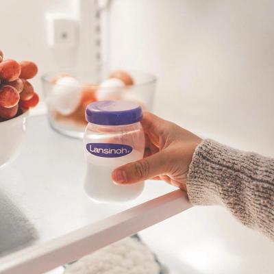 Lansinoh Breast Milk Storage Bottles Set of 4 - BPA Free, Dishwasher Safe, Compatible with Lansinoh Breast Pumps by Beauty Care Bag