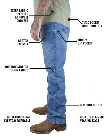 Hideout Denim Boot Cut - Vintage Wash by Off The Grid Surplus