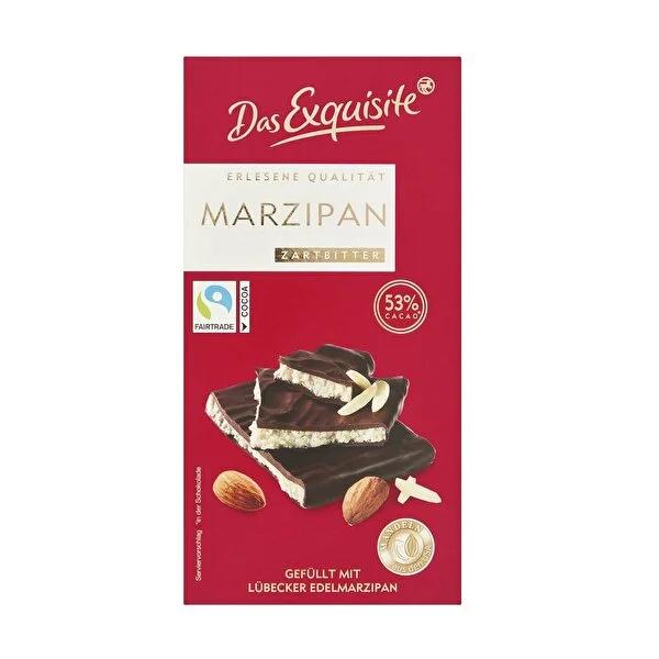 Das Exquisite Dark Chocolate Bar with LŸbeck Marzipan - Gourmet Almond Paste Filling, Rich & Bitter European Chocolate Treat (140g) by Beauty Care Bag