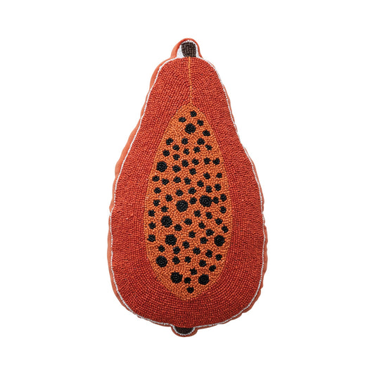 Beaded Papaya Accent Pillow by Rust & Cinder
