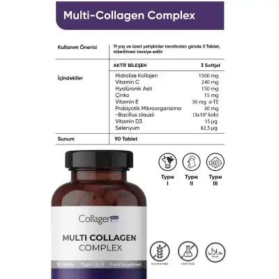 Collagen Forte Multi Collagen Complex Supplement for Skin, Hair & Nail Health - 90 Tablets by Beauty Care Bag