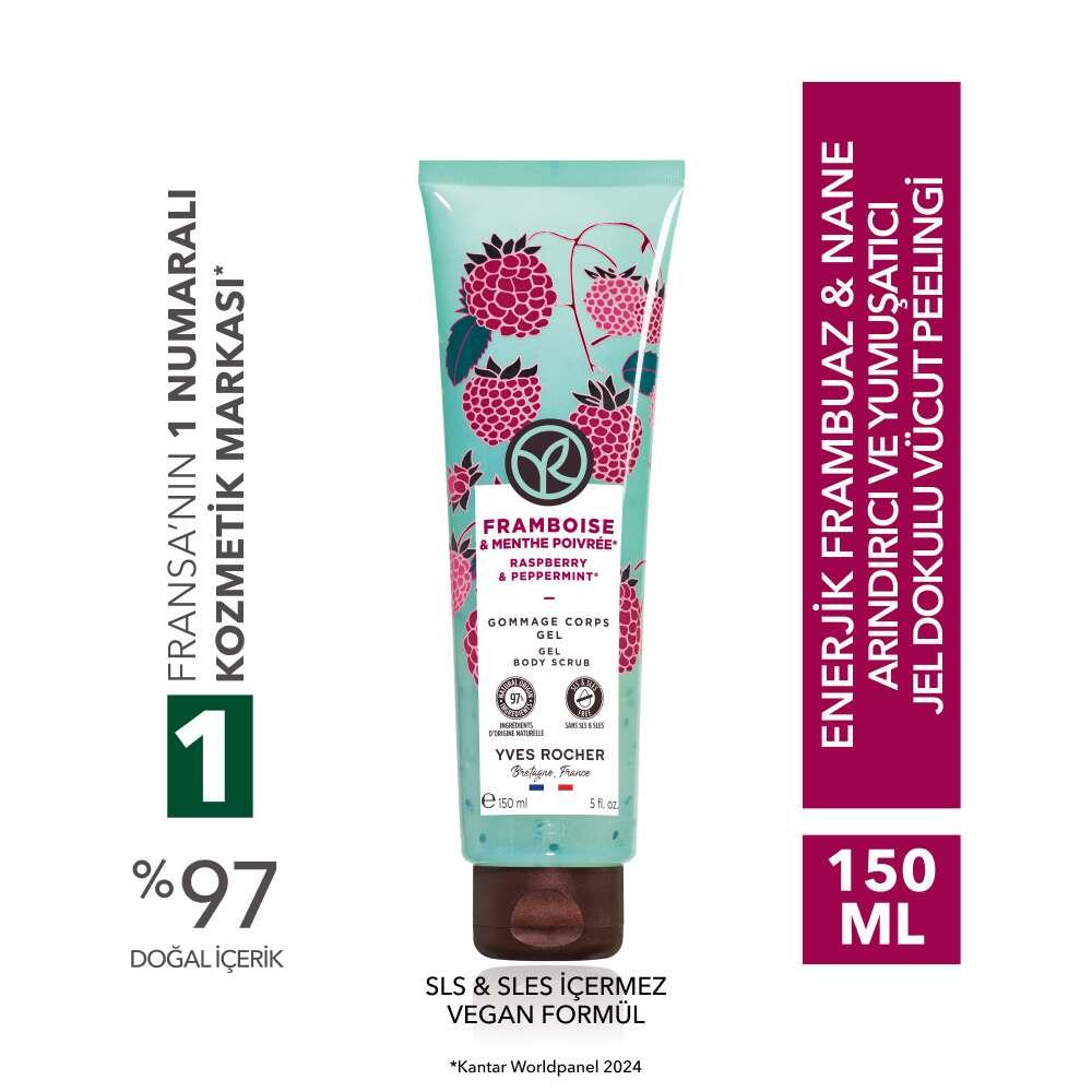 Raspberry & Mint Gel Body Scrub for Smooth Skin 200ml by Beauty Care Bag