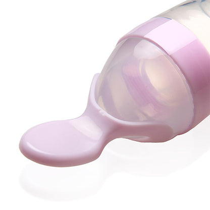 Babyjem Baby Squeeze Spoon - BPA-Free, One-Handed Feeding, Silicone Baby Feeding Utensils, Baby Feeding Accessories, Baby Feeding Spoon by Beauty Care Bag