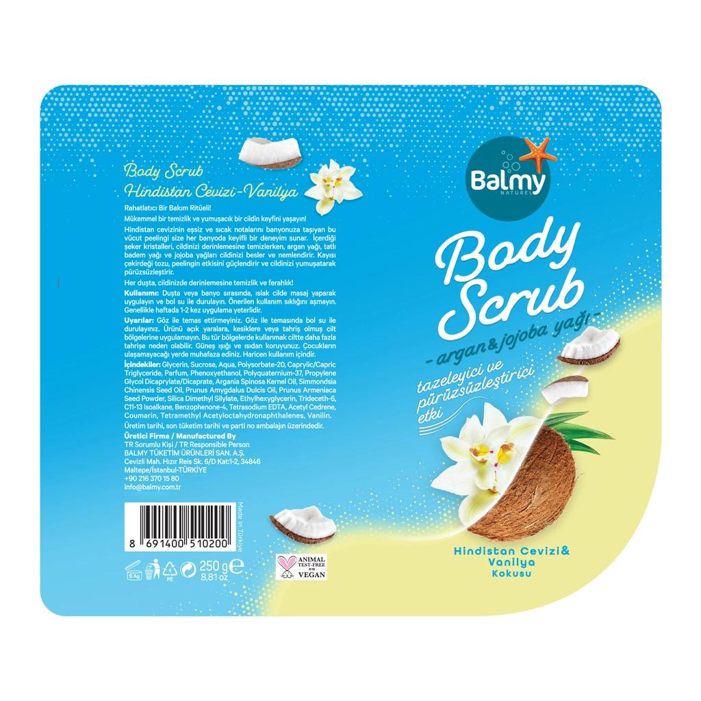 Balmy Coconut Exfoliating Body Scrub for Smooth Skin 250g by Beauty Care Bag