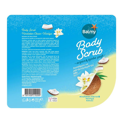 Balmy Coconut Exfoliating Body Scrub for Smooth Skin 250g by Beauty Care Bag