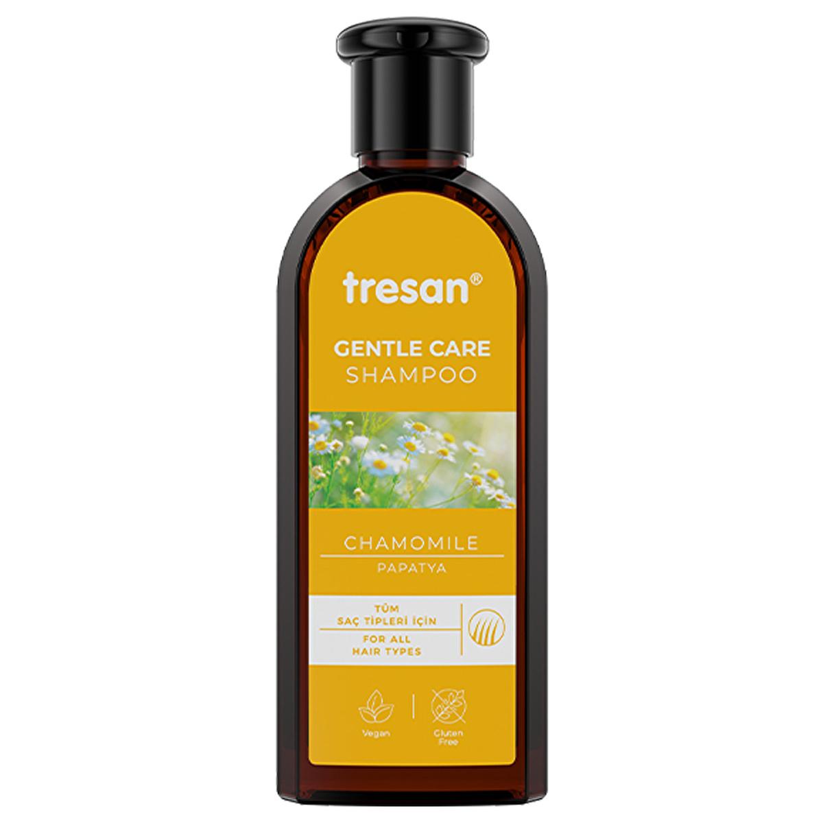 Tresan Chamomile Shampoo - Gently Softens, Moisturizes & Brightens Blonde & Fine Hair - Natural Daily Hair Care, 10.14 fl oz by Beauty Care Bag