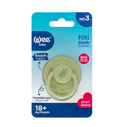 Wee Baby Natural Rubber Baby Pacifier: Comforting Cherry Shape, BPA-Free, Soothes & Prevents Irritation by Beauty Care Bag