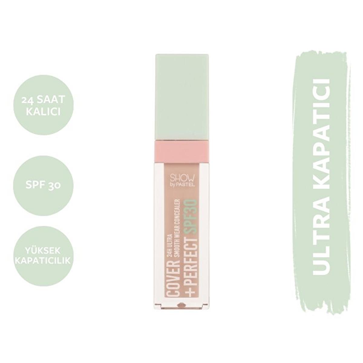 Pastel Cover+Perfect Concealer SPF30: Full Coverage, Long Lasting & Moisturizing Nude Pink Concealer for Flawless Sun Protection by Beauty Care Bag