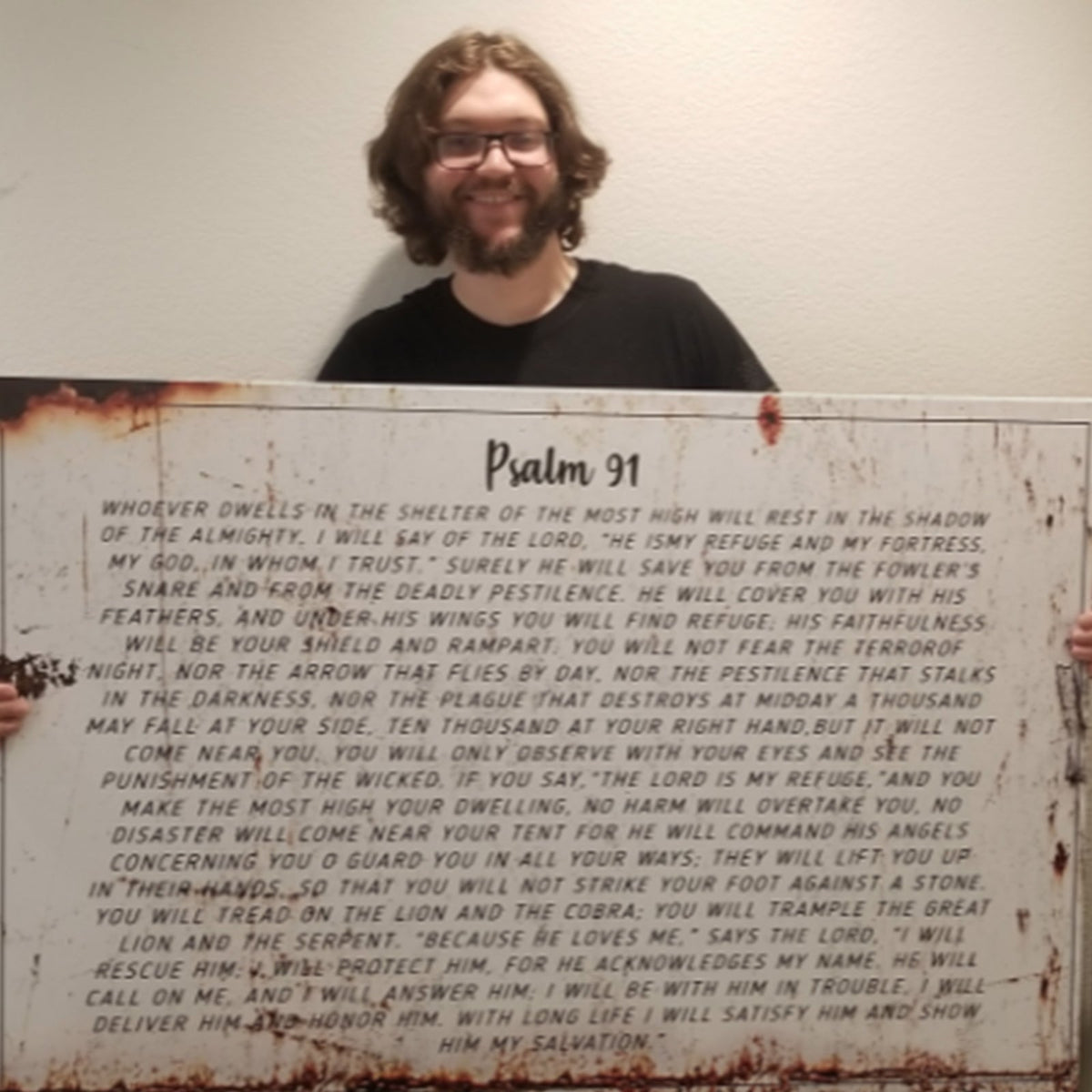 Psalm 91 - He Is My Refuge Sign by Tailored Canvases