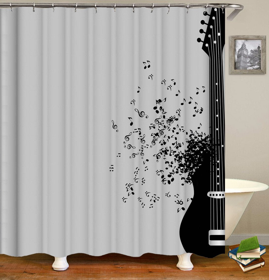 Guitar Is Life Shower Curtain by Amethyst Hera