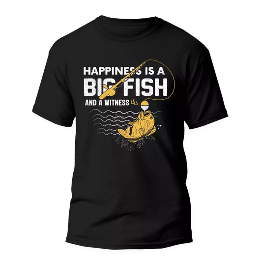 Happiness Is A Big Fish Man T-Shirt by Outdoorzees