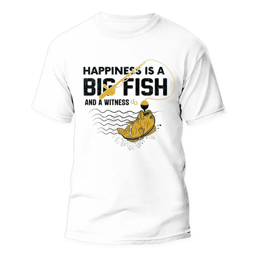 Happiness Is A Big Fish Man T-Shirt by Outdoorzees