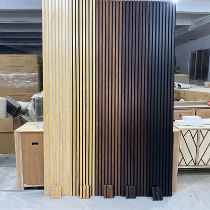 Hausvita Acoustic Solid Wood Slat Wall Panels ( 2 Panels Per Box ) by HAUSVITA