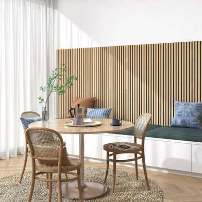 Hausvita Acoustic Solid Wood Slat Wall Panels ( 2 Panels Per Box ) by HAUSVITA