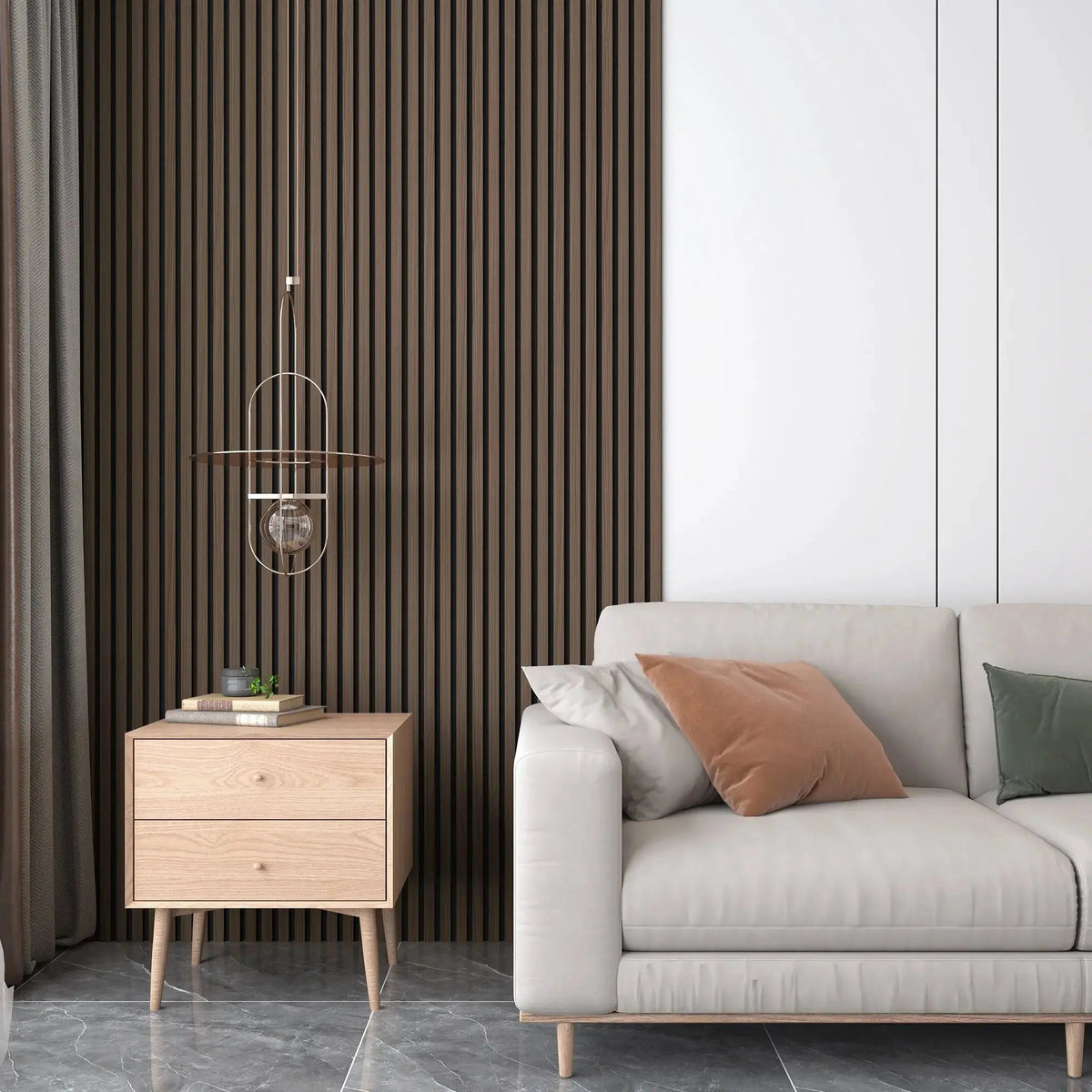 Hausvita Acoustic Solid Wood Slat Wall Panels ( 2 Panels Per Box ) by HAUSVITA