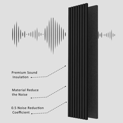 Hausvita Acoustic Solid Wood Slat Wall Panels ( 2 Panels Per Box ) by HAUSVITA