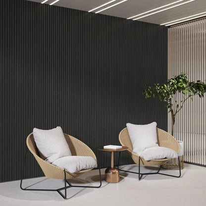 Hausvita Acoustic Solid Wood Slat Wall Panels ( 2 Panels Per Box ) by HAUSVITA