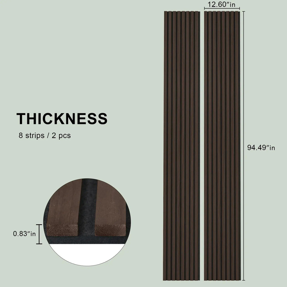 Hausvita Acoustic Solid Wood Slat Wall Panels ( 2 Panels Per Box ) by HAUSVITA