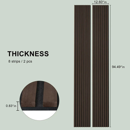 Hausvita Acoustic Solid Wood Slat Wall Panels ( 2 Panels Per Box ) by HAUSVITA