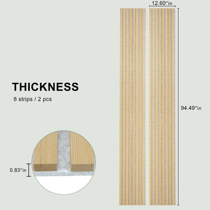 Hausvita Acoustic Solid Wood Slat Wall Panels ( 2 Panels Per Box ) by HAUSVITA