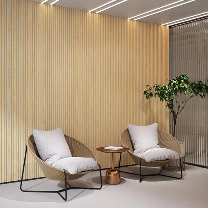 Hausvita Acoustic Solid Wood Slat Wall Panels ( 2 Panels Per Box ) by HAUSVITA