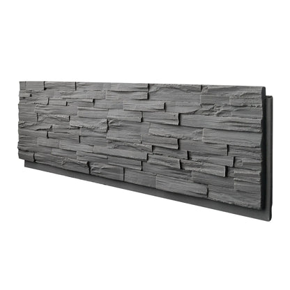 Hausvita Faux Stone Wall Siding Panel, PU Stone Veneer Exterior, 46.46" x 13" by HAUSVITA
