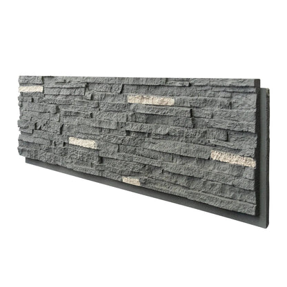 Hausvita Faux Stone Wall Siding Panel, PU Stone Veneer Exterior, 46.46" x 13" by HAUSVITA