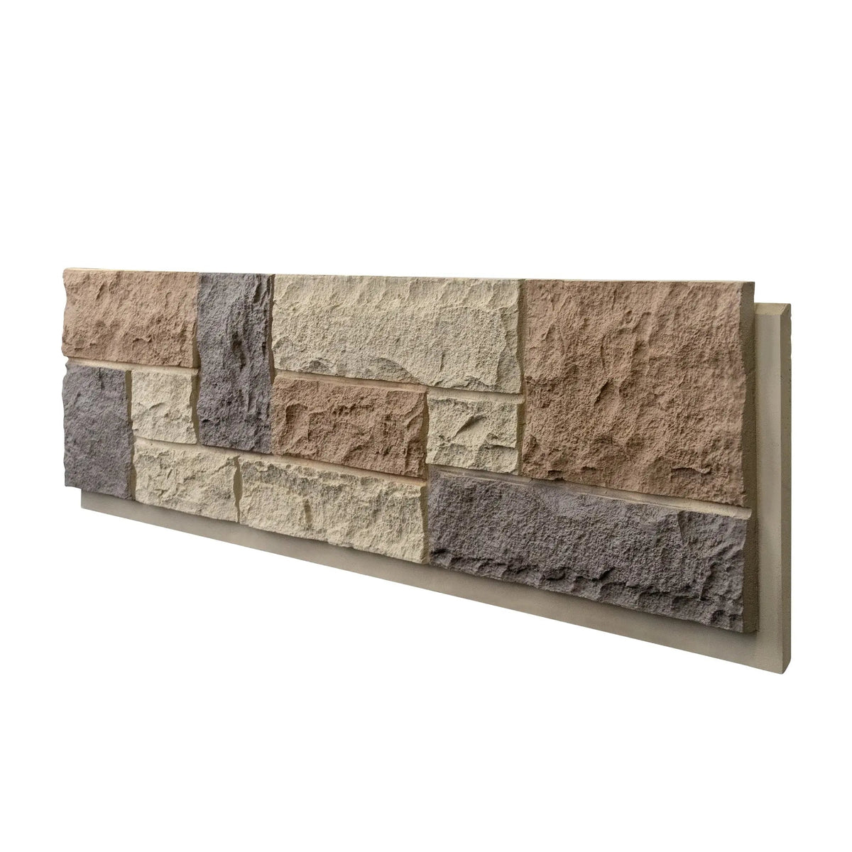 Hausvita Faux Stone Wall Siding Panel, PU Stone Veneer Exterior, 46.46" x 13" by HAUSVITA