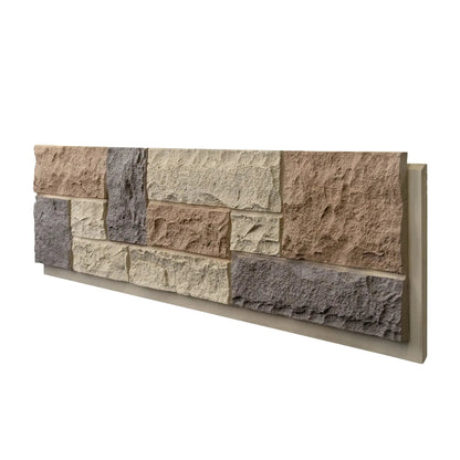 Hausvita Faux Stone Wall Siding Panel, PU Stone Veneer Exterior, 46.46" x 13" by HAUSVITA