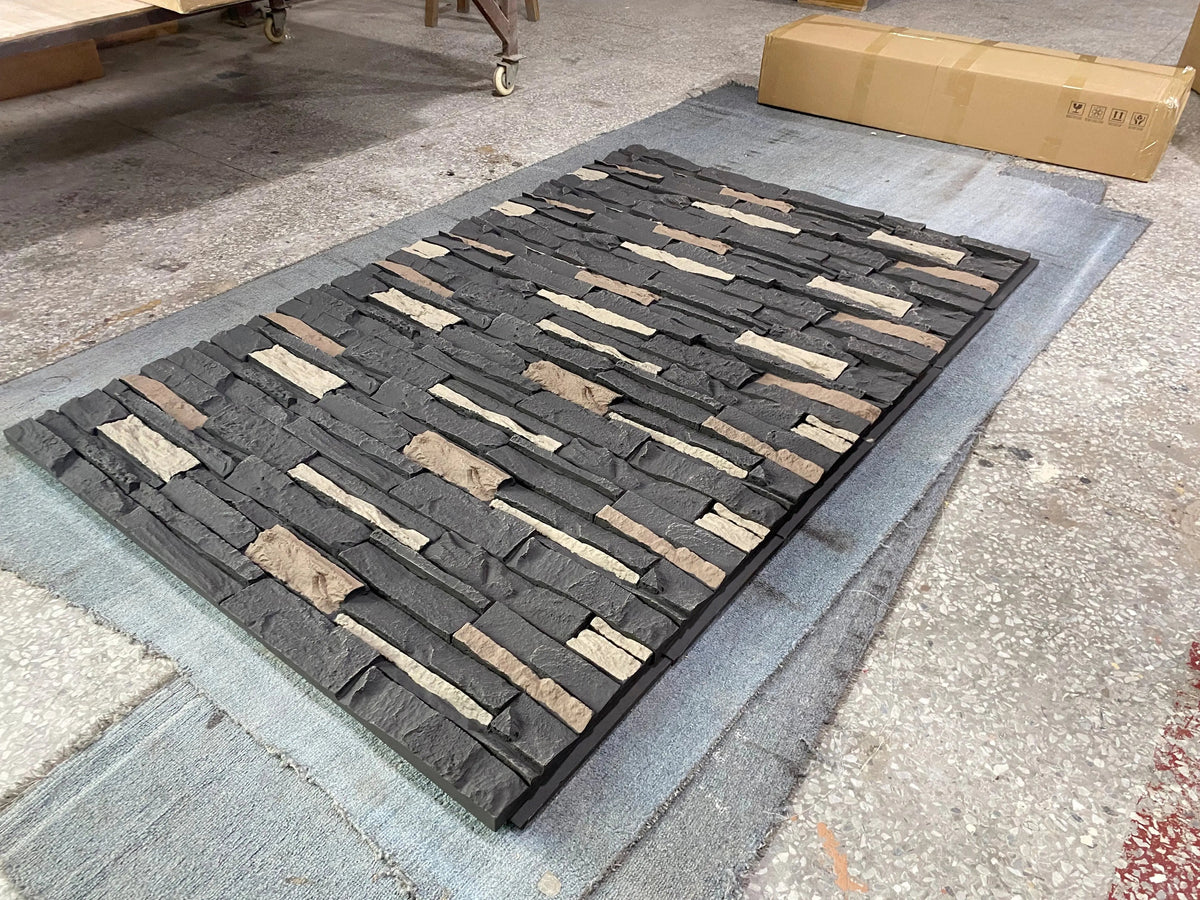 Hausvita Faux Stone Wall Siding Panel, PU Stone Veneer Exterior, 46.46" x 13" by HAUSVITA