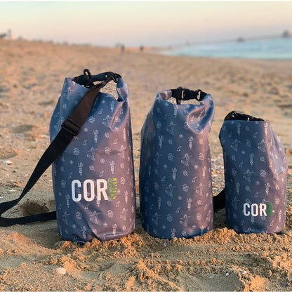 Dry Bags (Hawaiian Print): 3L, 5L, 10L, 15, and 3-Packs by COR Surf