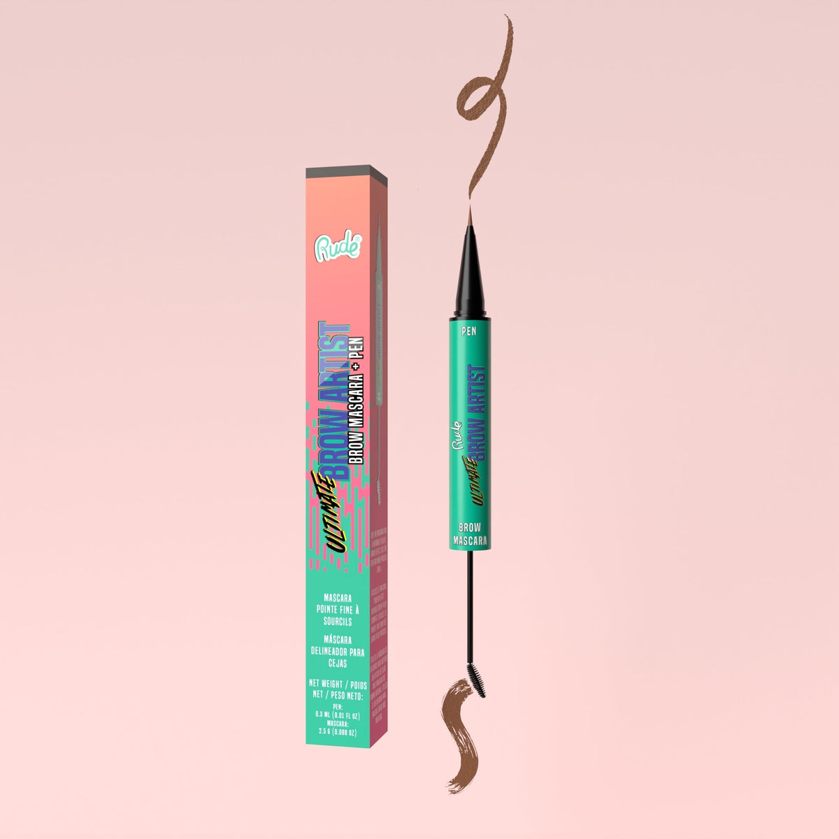 RUDE Ultimate Brow Artist Brow Mascara and Pen - Hazel by Avera Group