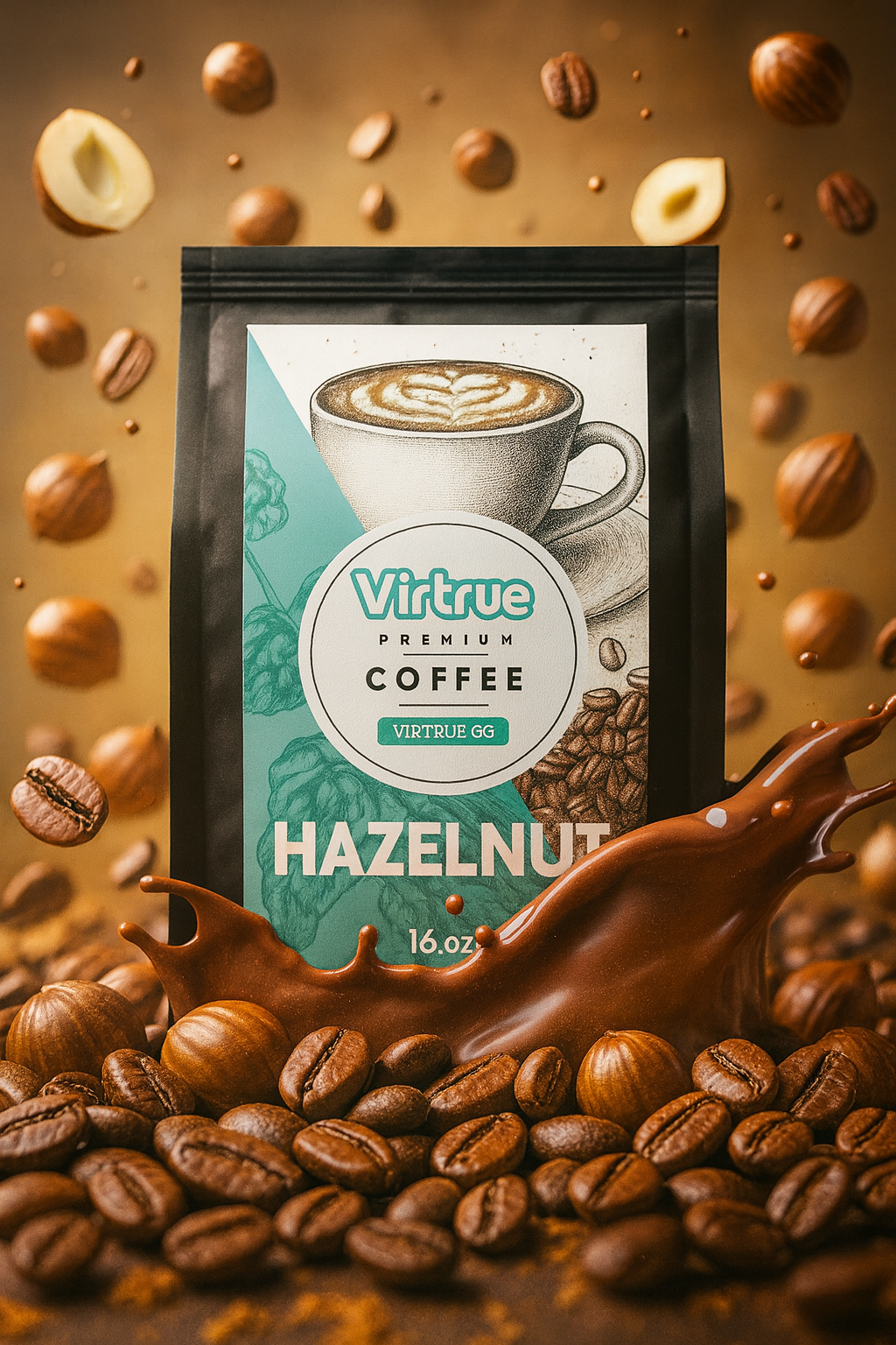 Hazelnut flavored coffee, 16 oz bag