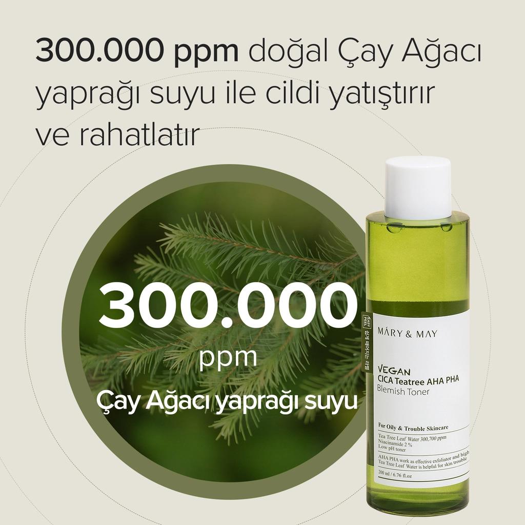 Mary & May Cica Tea Tree AHA PHA Toner 200ml by Beauty Care Bag