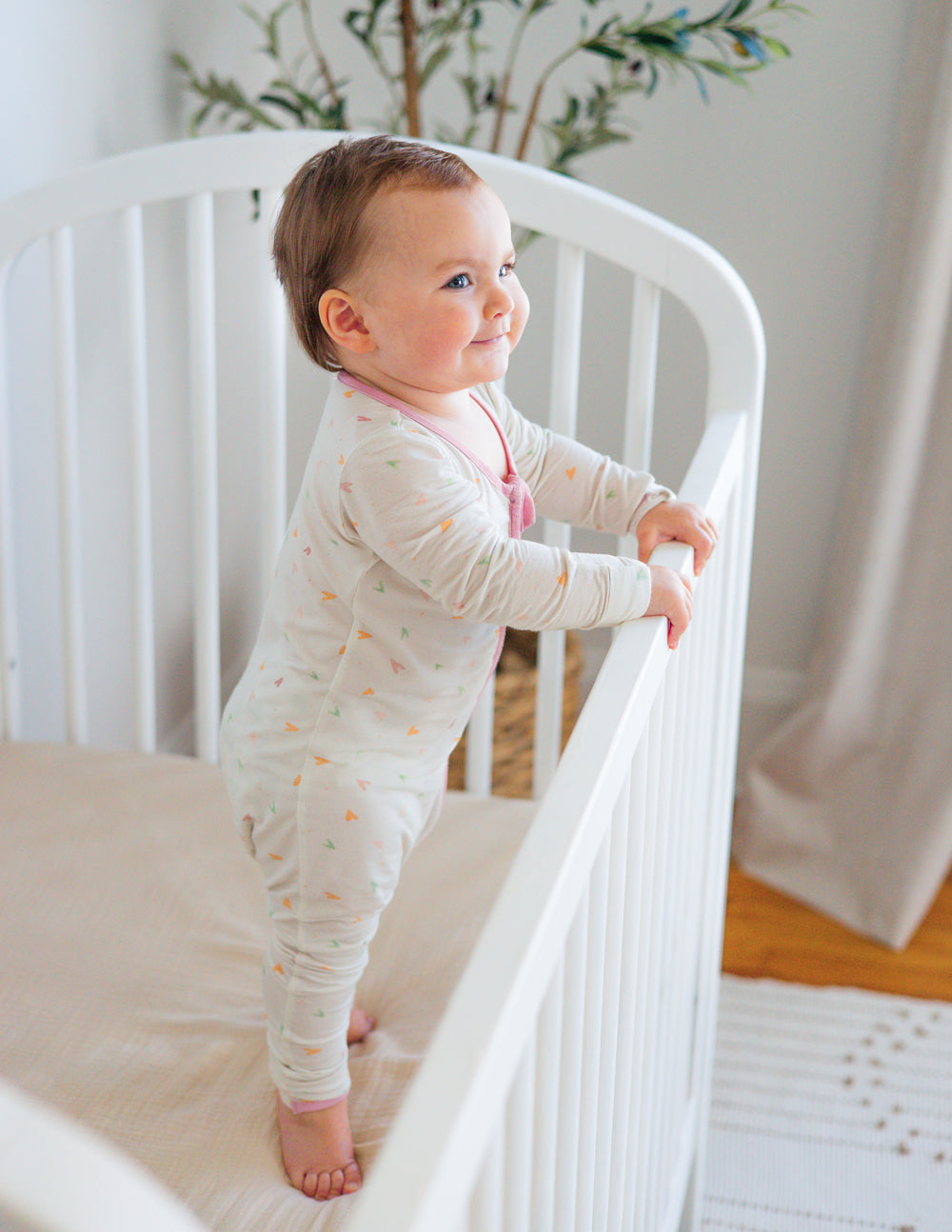 Heart Bamboo Convertible Footed Onesie by Elevated Faith