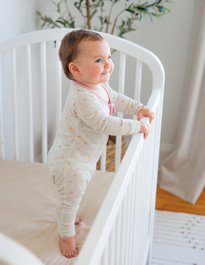 Heart Bamboo Convertible Footed Onesie by Elevated Faith