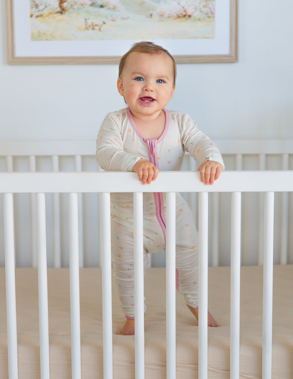 Heart Bamboo Convertible Footed Onesie by Elevated Faith