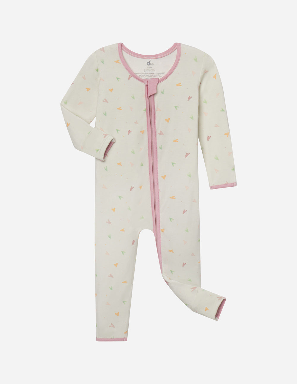 Heart Bamboo Convertible Footed Onesie by Elevated Faith