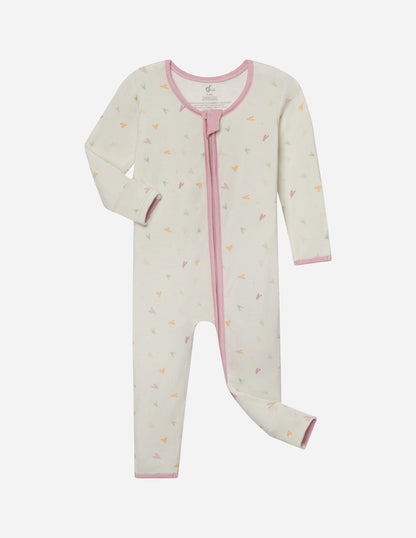 Heart Bamboo Convertible Footed Onesie by Elevated Faith